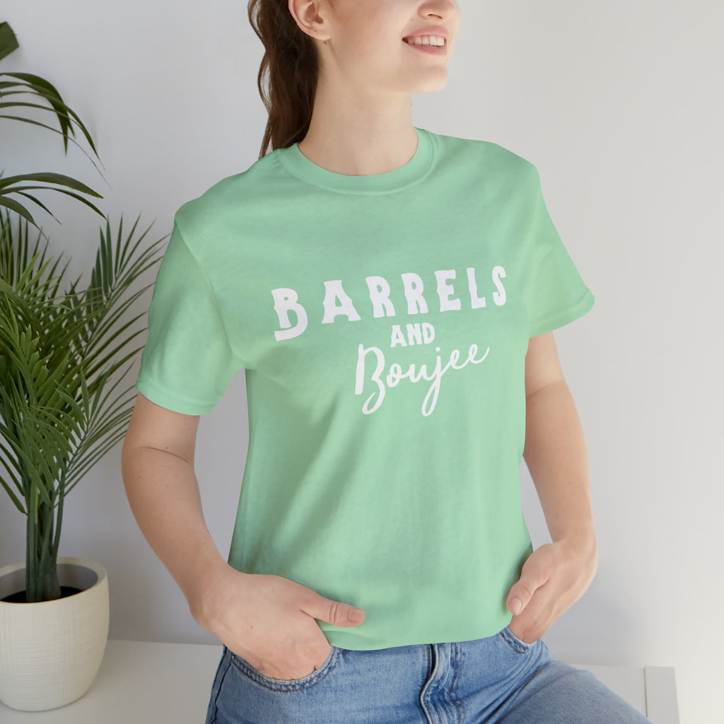 Barrels & Boujee Short Sleeve Tee Horse Riding Discipline Tee Printify Mint XS 