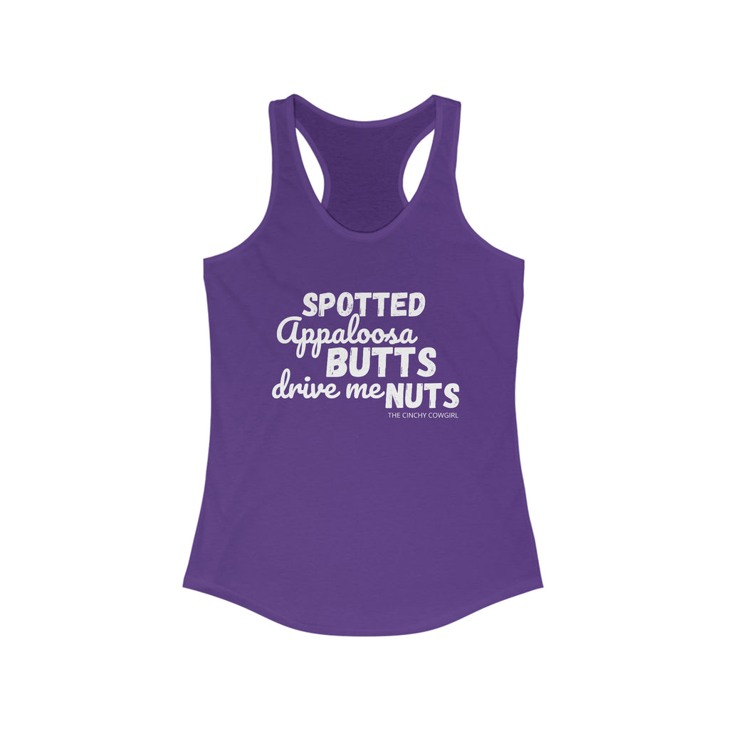 Appaloosa Butts Racerback Tank tcc graphic tee Printify XS Solid Purple Rush 