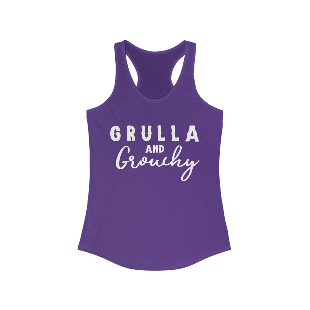 Grulla & Grouchy Racerback Tank Horse Color Shirts Printify XS Solid Purple Rush