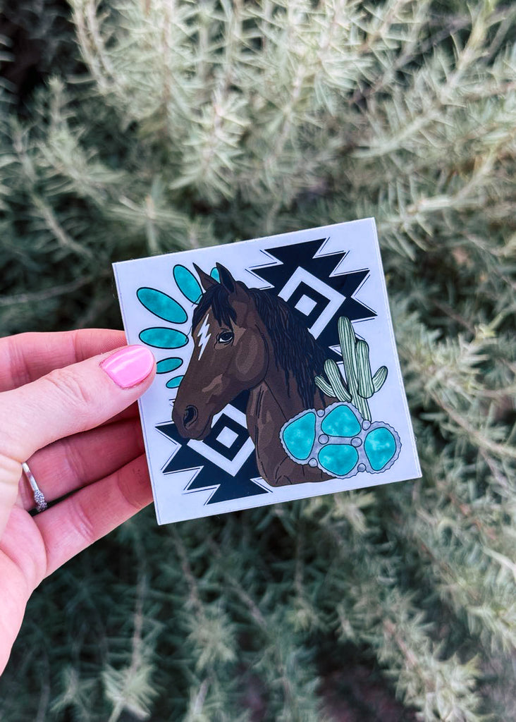 Aztec Horse Sticker stickers The Cinchy Cowgirl