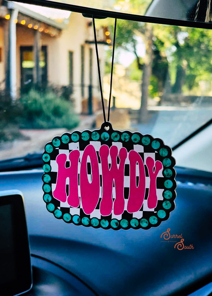 Checkered Howdy Air Freshener - Pine air freshener Sorrel South