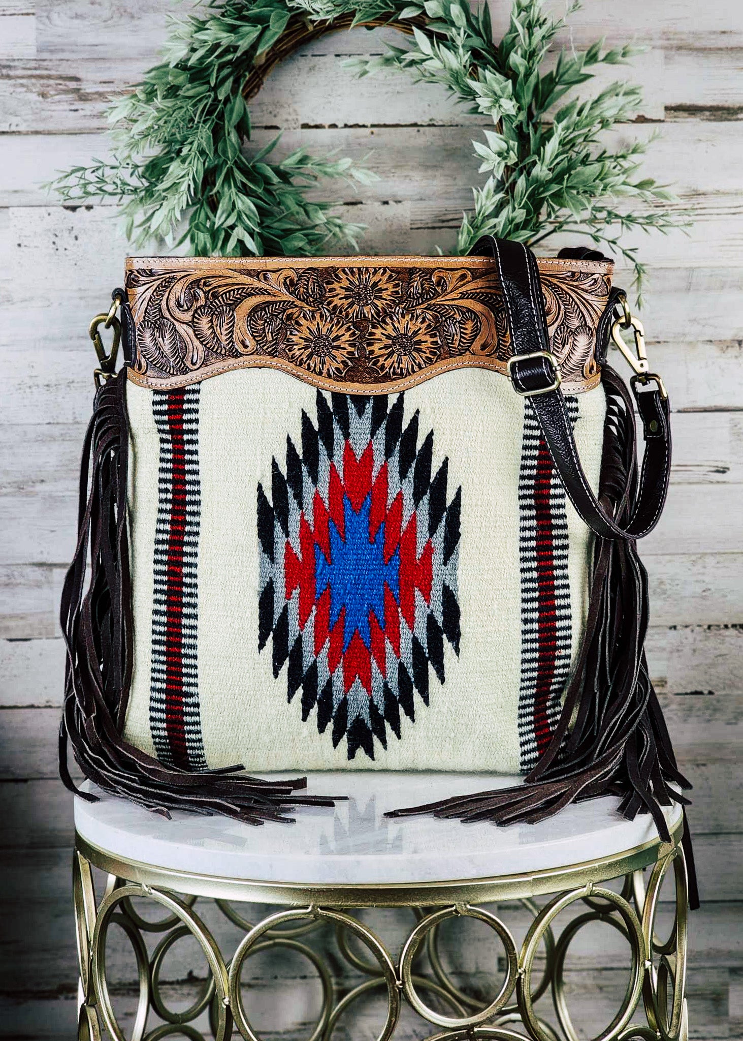 Saddle blanket fringe online purse