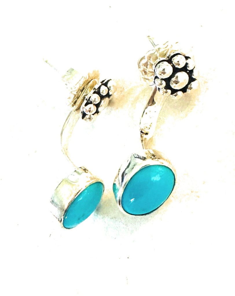 Turquoise Under Lobe Earring NT jewelry Nizhoni Traders LLC   