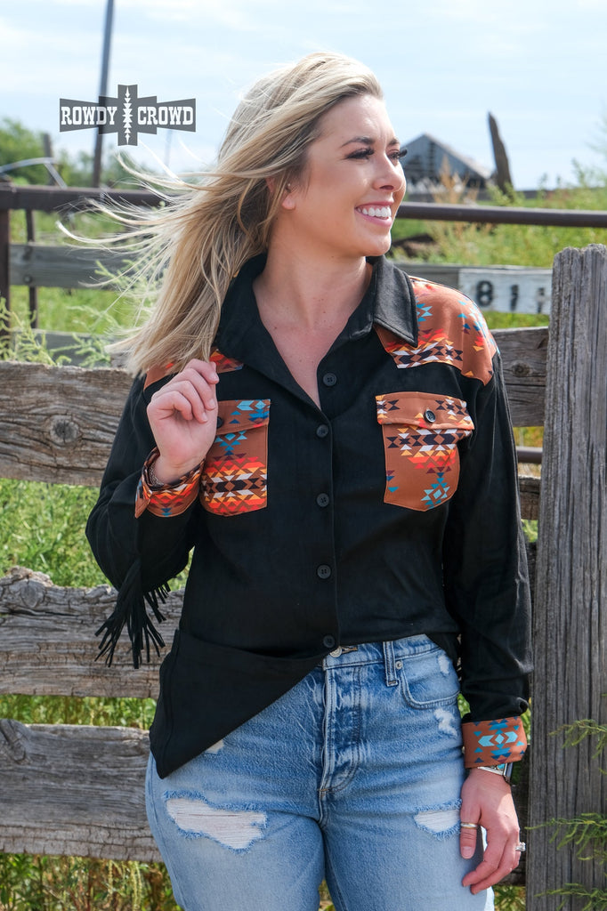 Flatland Fringe Button Up button up Rowdy Crowd Clothing   