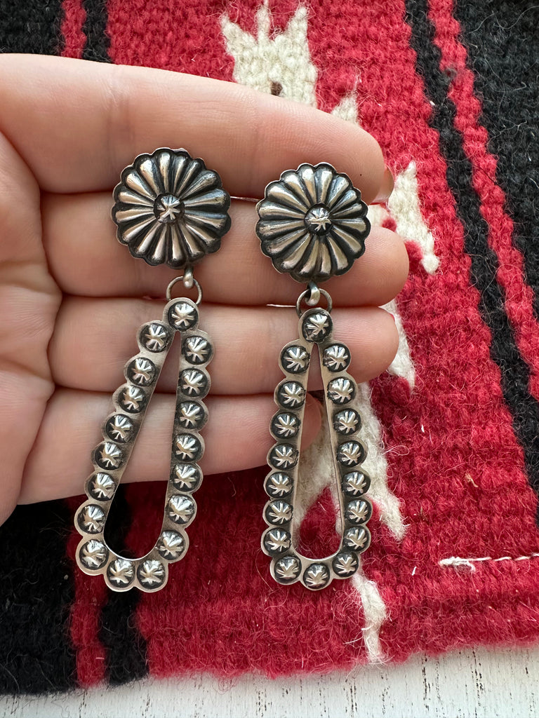 Navajo Spirit Dangle Earrings NT jewelry Nizhoni Traders LLC   