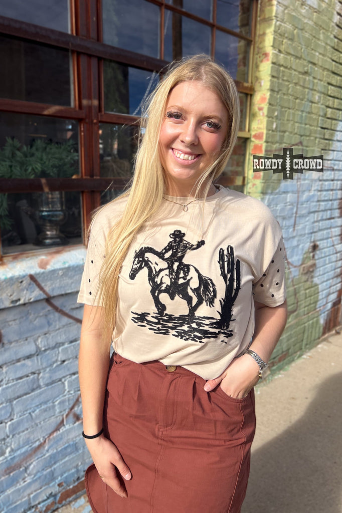 High Horse Tee Fashion Top Rowdy Crowd Clothing