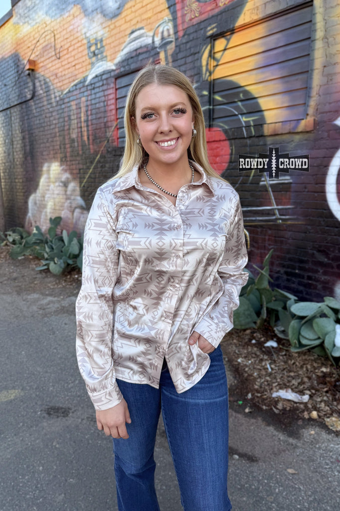 Shiner Silky Button Up button up Rowdy Crowd Clothing