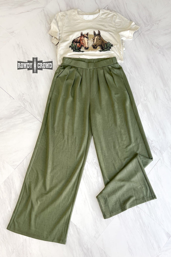 Texline Olive Trousers pants Rowdy Crowd Clothing