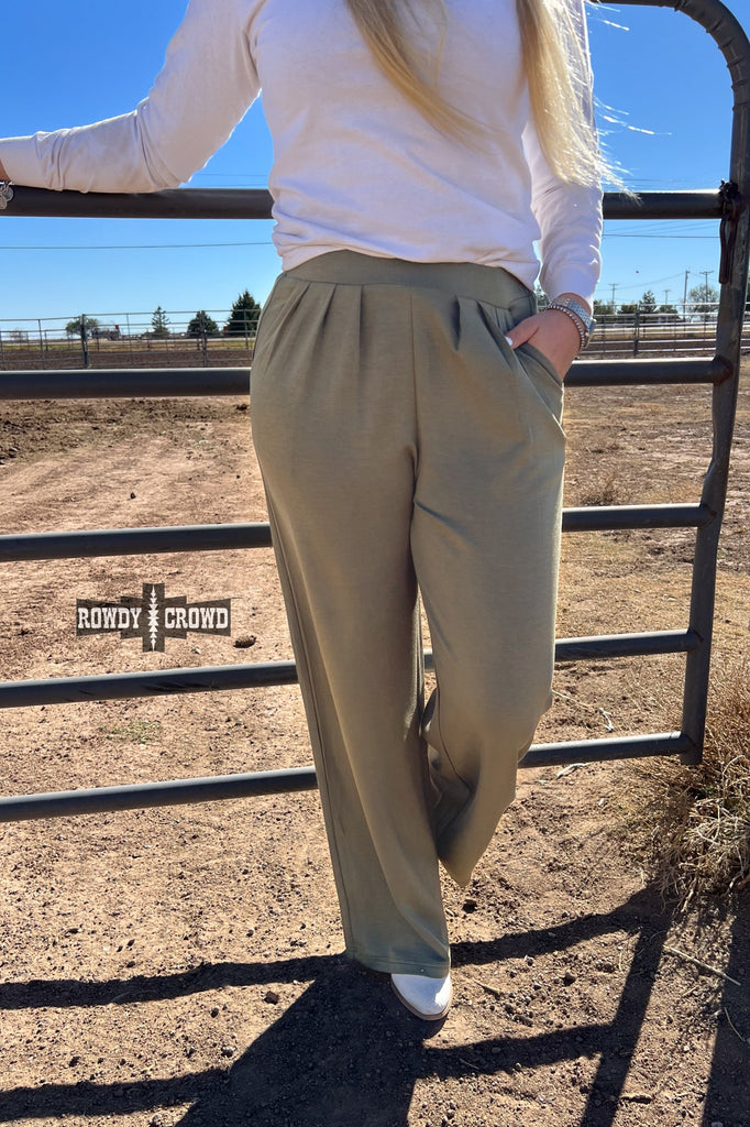 Texline Olive Trousers pants Rowdy Crowd Clothing