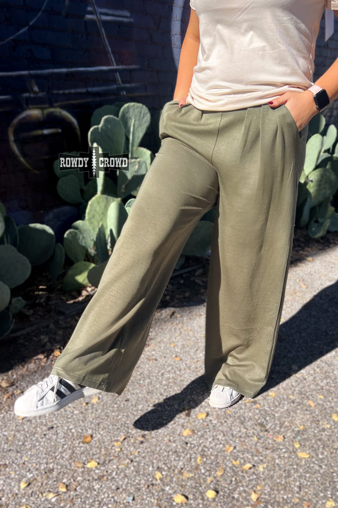 Texline Olive Trousers pants Rowdy Crowd Clothing