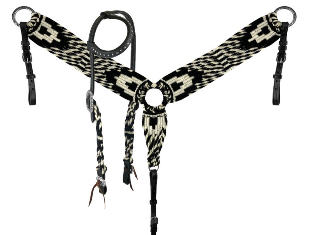 The Storm Mohair One Ear Headstall Set headstall set Shiloh   