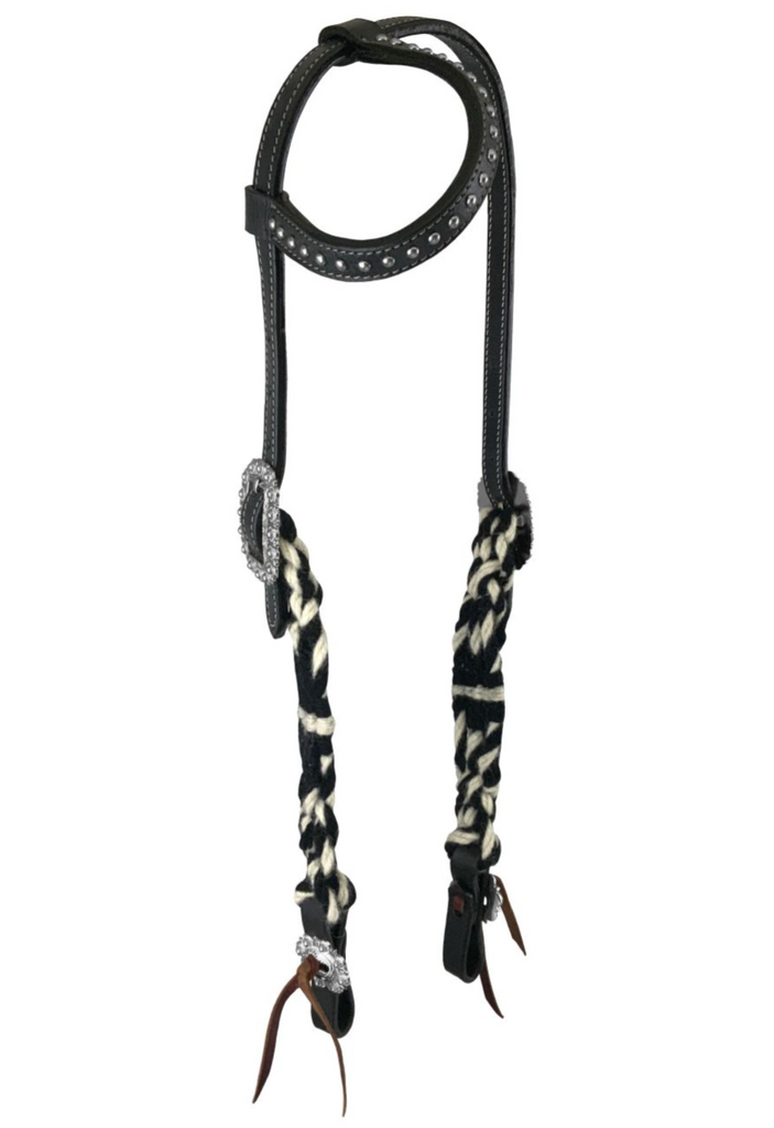 The Storm Mohair One Ear Headstall Set headstall set Shiloh   