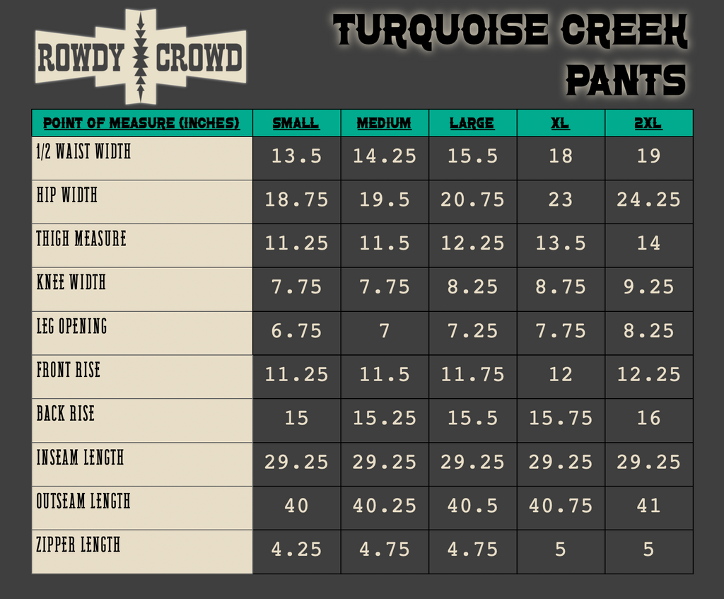 Turquoise Creek Pants pants Rowdy Crowd Clothing   