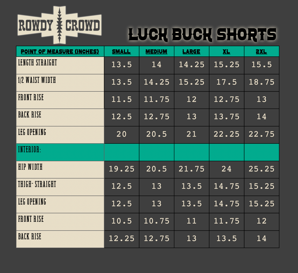 Lucky Buck Shorts Shorts Rowdy Crowd Clothing   