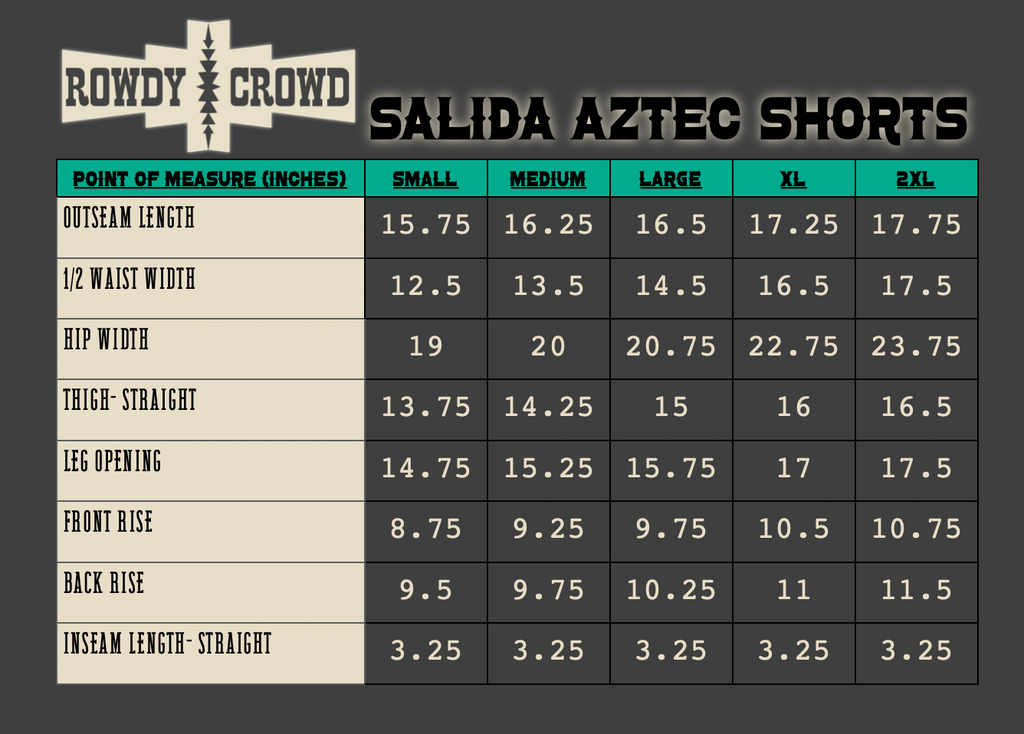 Salida Aztec Shorts Shorts Rowdy Crowd Clothing   