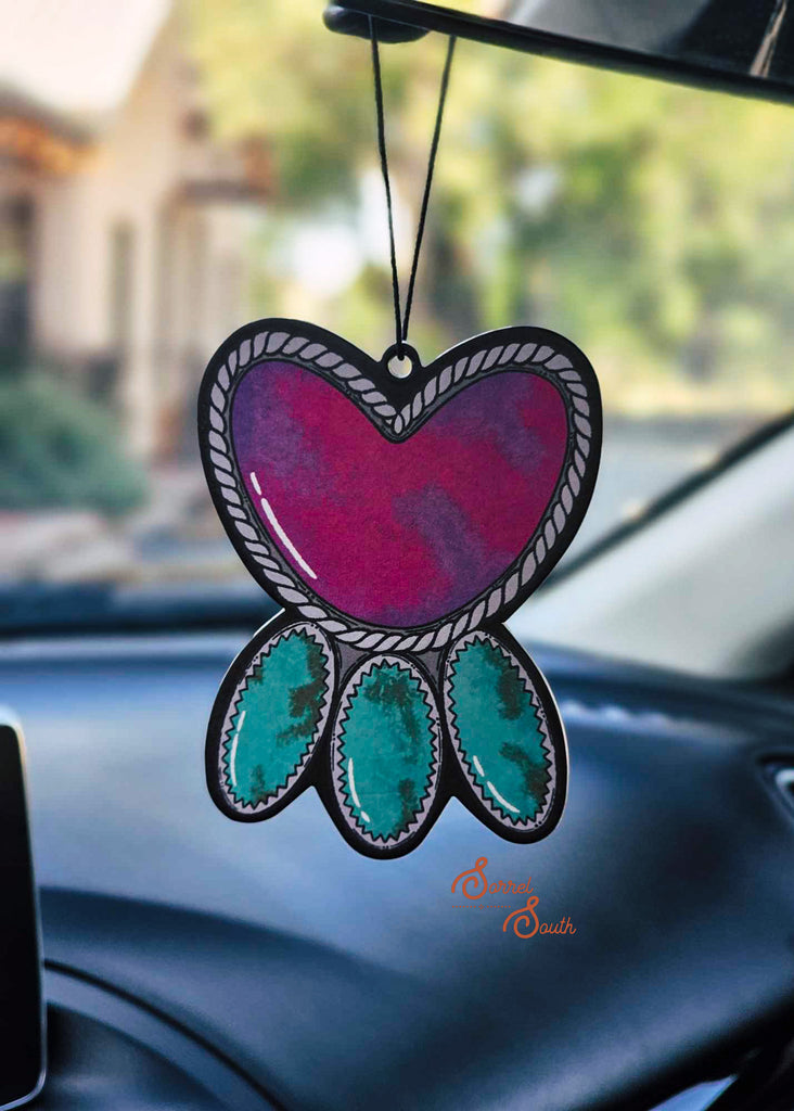 Two Tone Heart Air Freshener- Black Ice air freshener Sorrel South