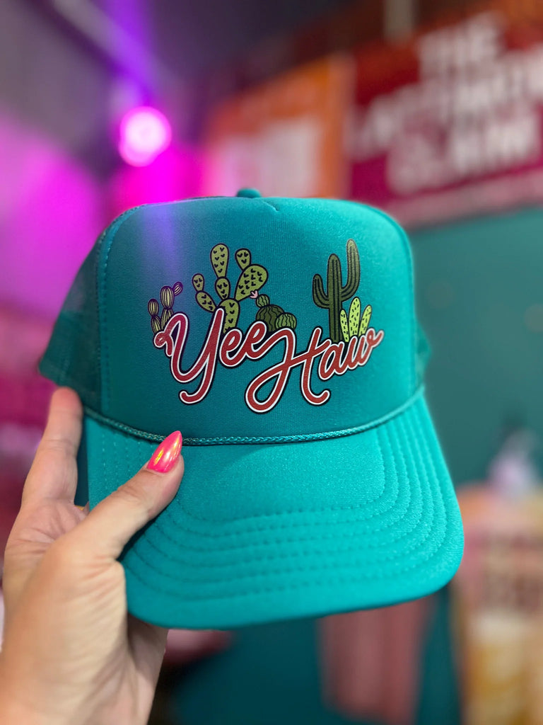 Yee Haw Cactus Foam Trucker Hat trucker cap thelattimoreclaim   