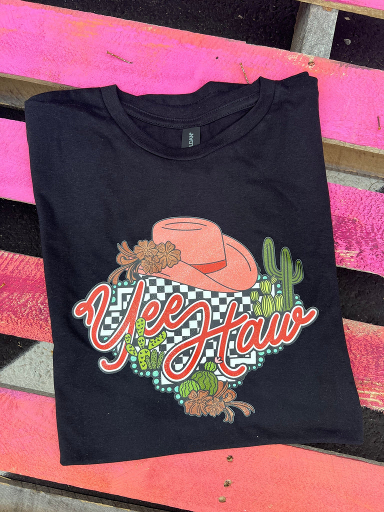 Yee Haw & Cacti Sweatshirt graphic tee - dropship thelattimoreclaim   