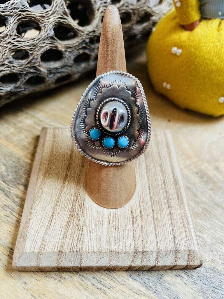 Cowboy Hat Turquoise Ring NT jewelry Nizhoni Traders LLC   