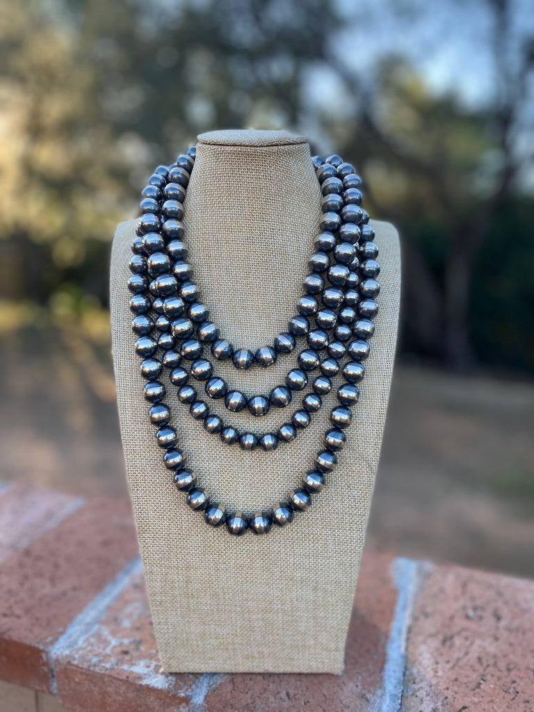 12mm Navajo Pearl Necklace NT jewelry Nizhoni Traders LLC   