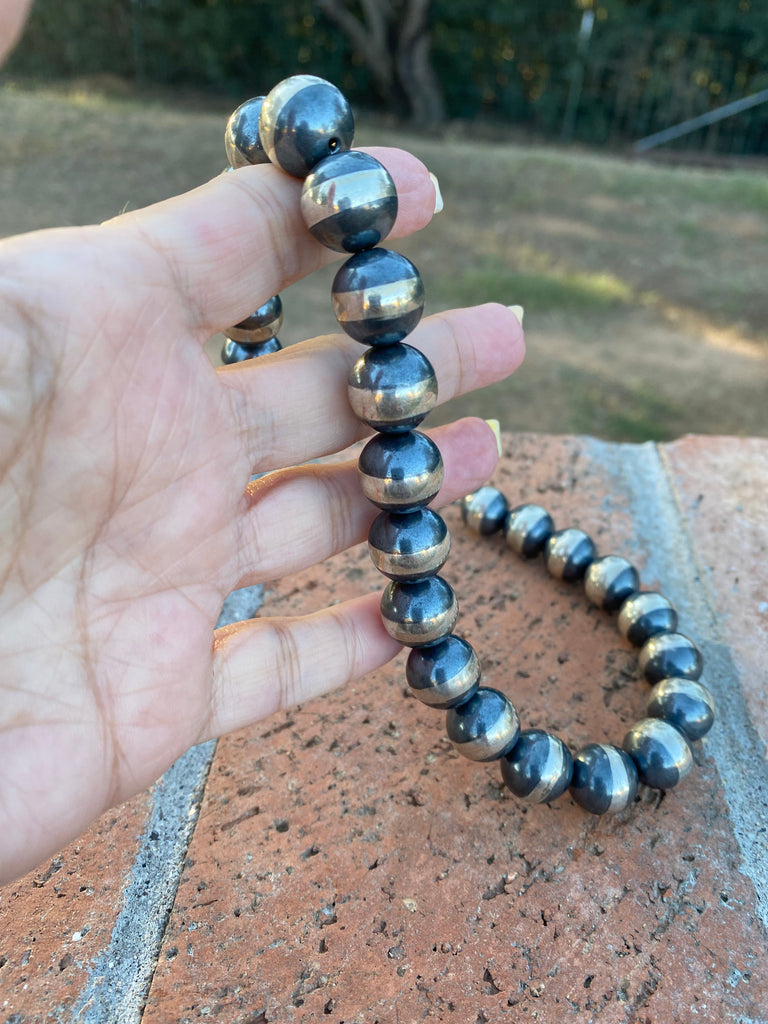 12mm Navajo Pearl Necklace NT jewelry Nizhoni Traders LLC   