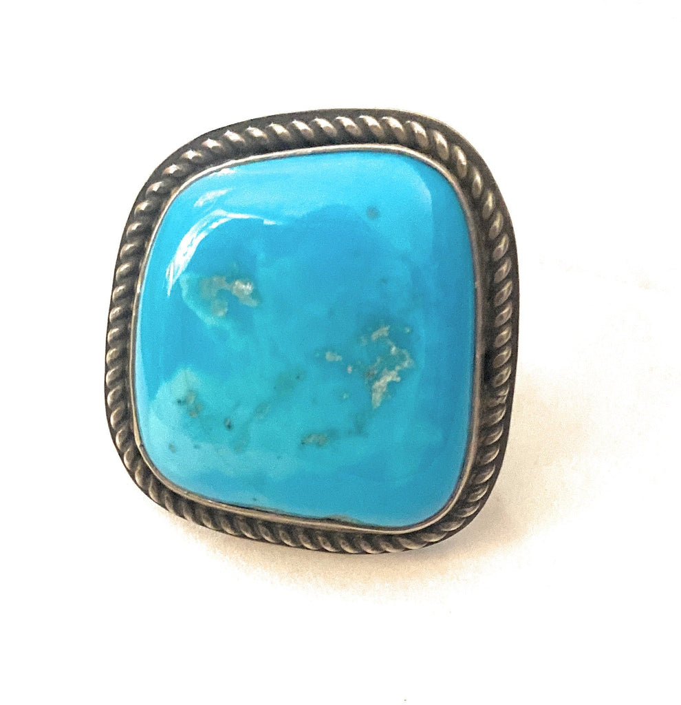 Size 12 Old Pawn Vintage Turquoise Ring NT jewelry Handmade   