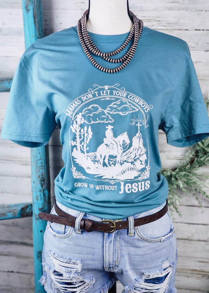 Eucalyptus Mamas Don't Let Your Cowboys Short Sleeve Graphic Tee tcc graphic tee The Cinchy Cowgirl