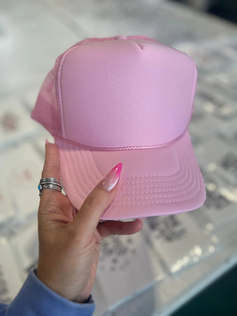 Wanted & Wild Foam Trucker Hat trucker cap thelattimoreclaim Baby Pink  