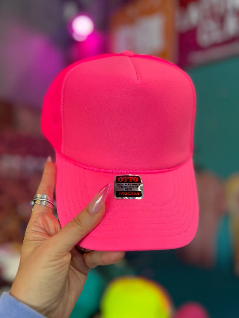 Wanted & Wild Foam Trucker Hat trucker cap thelattimoreclaim Hot Pink  