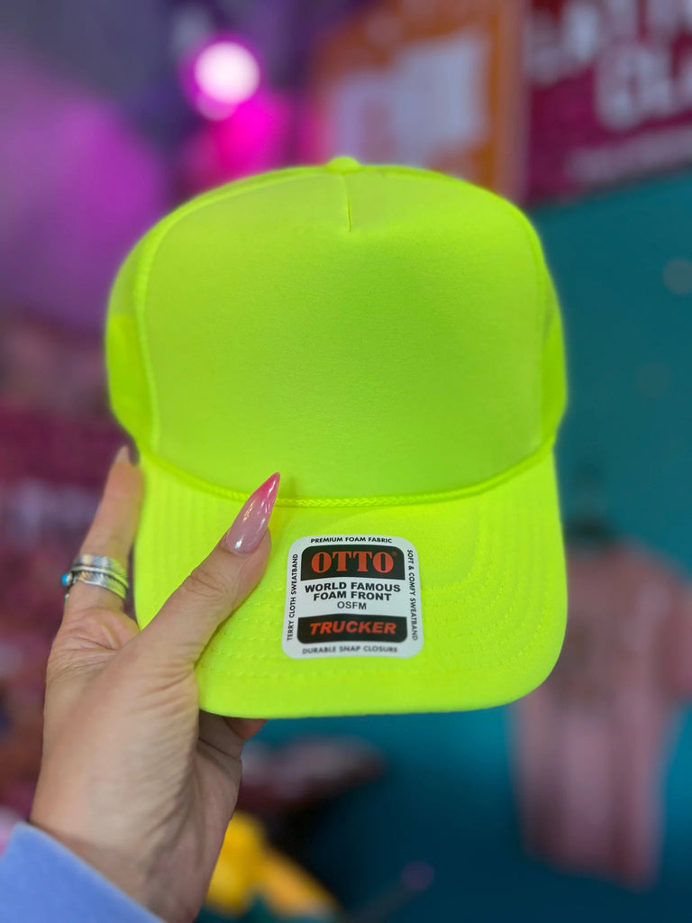 Wanted & Wild Foam Trucker Hat trucker cap thelattimoreclaim Neon Yellow  