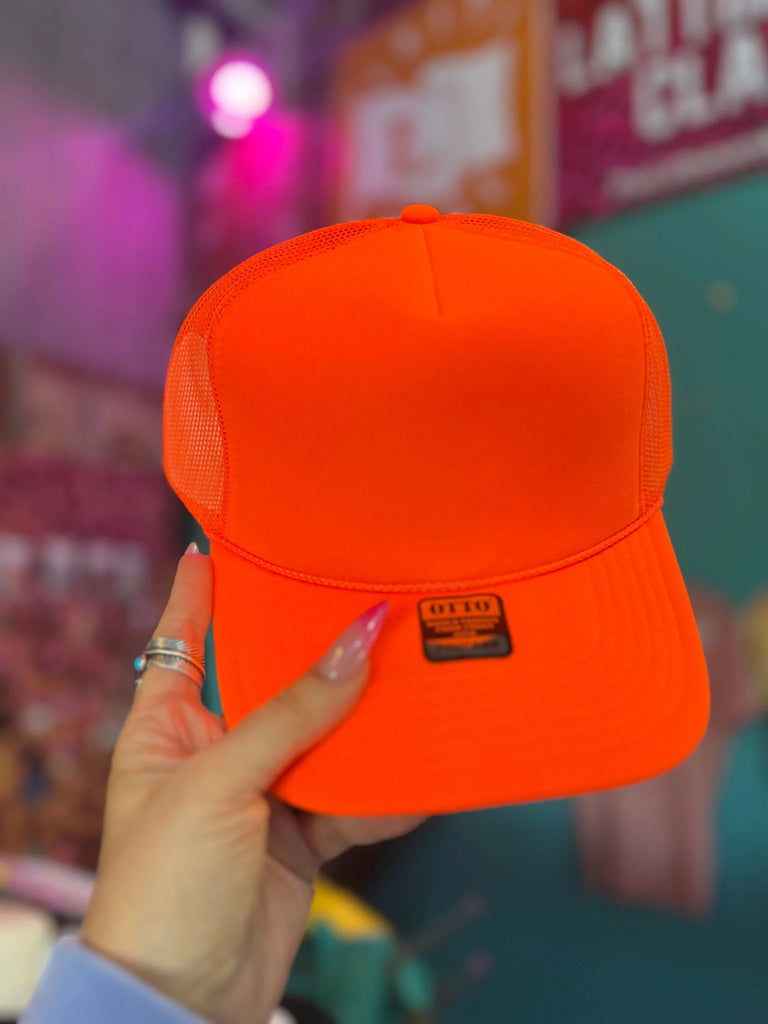 Wanted & Wild Foam Trucker Hat trucker cap thelattimoreclaim Neon Orange  